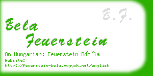 bela feuerstein business card